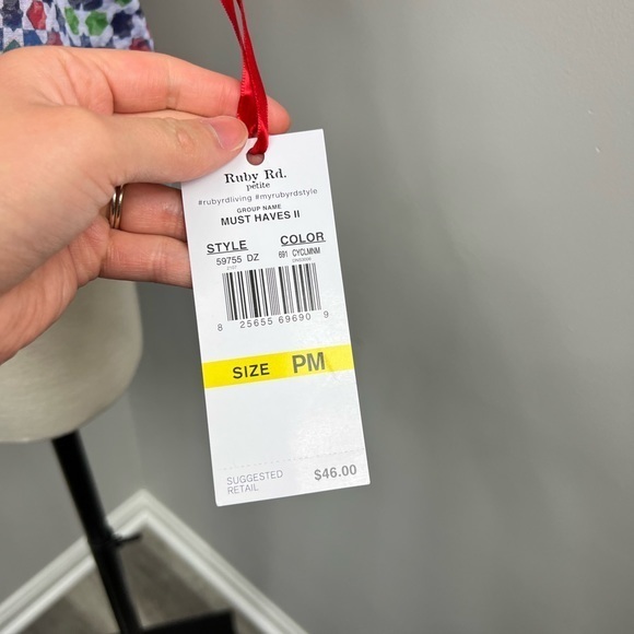 Ruby Rd Blue‎ Print Blouse - Picture 7 of 10